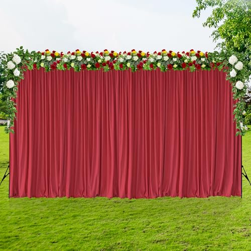 Trimming Shop 3x6M Red Velvet Photography Background | 190GSM 100% Polyester Washable Velvet Backdrop for Studio Photo Shoot, Video Filming, Stage Events, Weddings, Trade Shows & Curtains UK