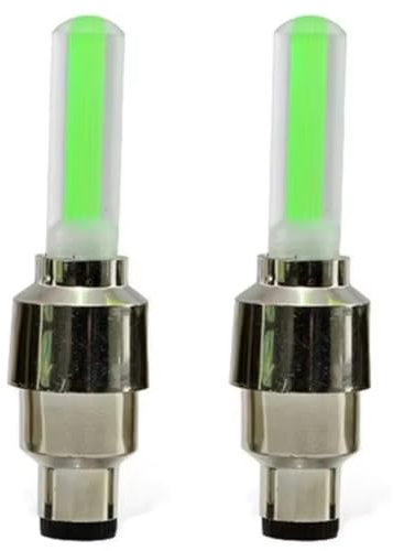 Fegtrtyoa Led Speichenlichter für Fahrrad 2er-Pack Neonlichter Reifenventilkappen-Taschenlampen B