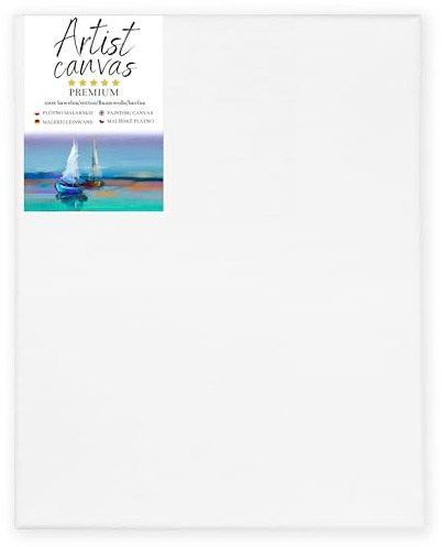 GP TONER Keilrahmen Leinwand Baumwolle Weiß Leinwände Künstlerbedarf Malen verschiedene Größen Holzleisten 60x70 cm