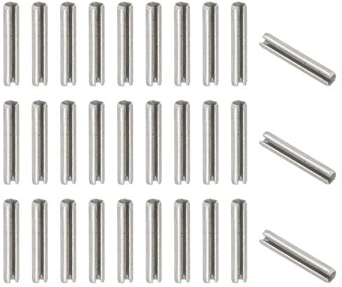 PATIKIL Pasador de resorte ranurado, 50 unidades de 5/64 x 1/2 pulgadas (2,2 mm x 12 mm), pasadores de resorte divididos de acero inoxidable 304 para mejoras del hogar, reparación de máquinas