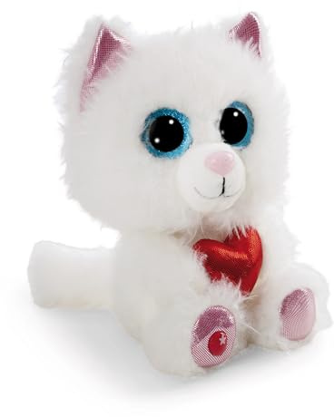 Kuscheltier GLUBSCHIS Katze Pawdi Meow 15cm - weiß - Weiches NICI Plüschtier – niedliches Stofftier zum Kuscheln & Spielen – tolle Geschenkidee für Kinder & Erwachsene | 62204
