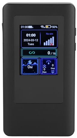 Yechiry 5G Mobile Hotspot, Portable WiFi Router for Travel with 4400mAh Power Bank, Supports 16 Devices Dual Band 2.4GHz/5GHz Works with 50+ Countries 100+ Carriers