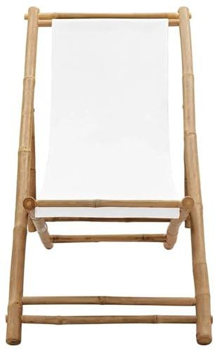 Gecheer Liegestuhl für den Außenbereich aus Bambus und Gestell Relaxmöbel für den Garten