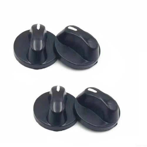 Gas Stove Switch, 4 Pack Plastic Knob, Replacement Button for Standard Cookers, Install Ergonomic Control, Black Kitchen Repair Part