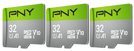 PNY 32 GB Class 10 U1 V10 A1 microSDHC™ Flash-Speicherkarte – schnelle Lesegeschwindigkeiten, UHS-I, kontinuierliches Full-HD-Foto, HD-Video, schnelle Alltagsleistung, für Tablets, Drohnen, Kameras