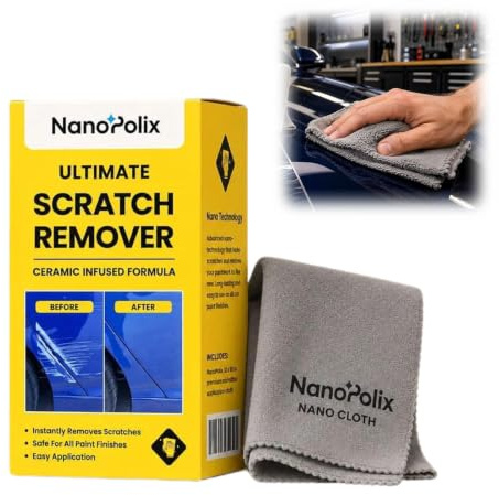 Nanopolix Paño Quita Arañazos Coche, Nanopolix Scratch Remover Cloth, Reparador Arañazos Profundos Coche, Apto Para Todas las Pinturas (1) (1)