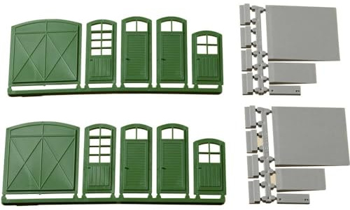 Auhagen 80250.0 - Tore und Türen, Stufen, Rampen, grün