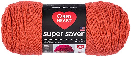 Red Heart Super Saver Yarn-Coral, Acrylic, 11.67 x 27.4 x 11.67 cm (430073)