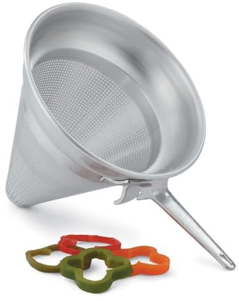 Vollrath (4700) 10-3/4 China Cap Professional Aluminum Strainer - Wear-Ever® Collecti