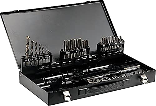 YATO TAPS AND DIES SET 44PCS, Schwarz, 3.831 kg, Holzgriff, Deutsch