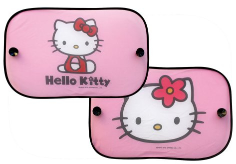 Hello Kitty 077362 Juego de 2 parasoles rectangulares para Ventana Lateral