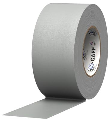 ProTapes 840178016133 Pro Gaff Premium Reinigungstuch matt Gaffers Tape mit Gummi Kleber, 11 Mil Dick, 55 YD. Länge, 7,6 cm Breite, grau
