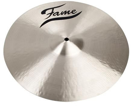 Fame Masters, B20 Heavy Crash 18 Zoll, Handgehämmertes Crash Becken, B20 Bronze, Traditional Finish, Ausgewogener Warmer Sound, Ideal für Profi-Drummer, Studioaufnahmen