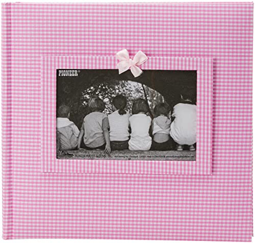 Pioneer Photo Albums Fotoalbum mit 200 Taschen, Stoff kariert, für Fotos mit Einer Größe von 10 x 15 cm (4 x 6), Rosa