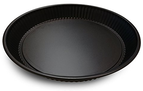 Guardini, Stampo crostata con fondo smontabile Ø 28 cm, Acciaio con rivestimento antiaderente, Nero, Made in Italy, Linea Gardenia