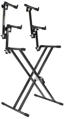 PROEL SPL253 - Supporto professionale per tastiera musicale a più livelli con doppio e triplo telaio, Grigio Antracite (SPL253)