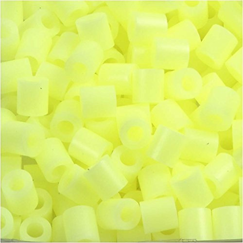 Nabbi Schmelzperlen aus Kunststoff, Plastik, Yellow Neon, 1100-Piece