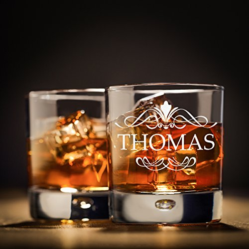 Whiskyglas Personalisiert mit Gravur 330 ml - Geschenk-Idee für Männer - Tumbler Whiskeyglas - Individuelles Geschenkidee zum Geburtstag - Motiv Ornament
