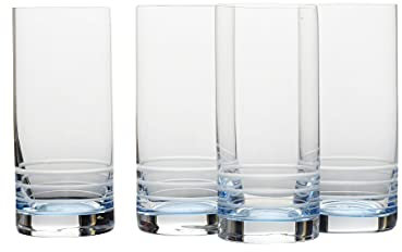 MIKASA Cal Ombre Highball - Set di 4 bicchieri tumbler, 500 ml, colore: Blu