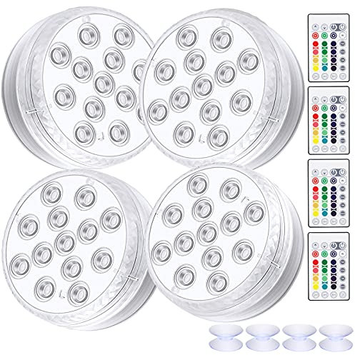 ALED LIGHT Sommergibile Luce LED RGB, Luci Piscina Impermeabile 13 LEDS Luci Subacquee con Telecomandi Laghetto di Notte Luci Decorazione per Piscina Festa Cerimonia Nuziale Halloween Partito Fish Tan