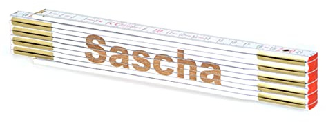 Zollstock Sascha mit Namensgravur personalisiert Geschenk