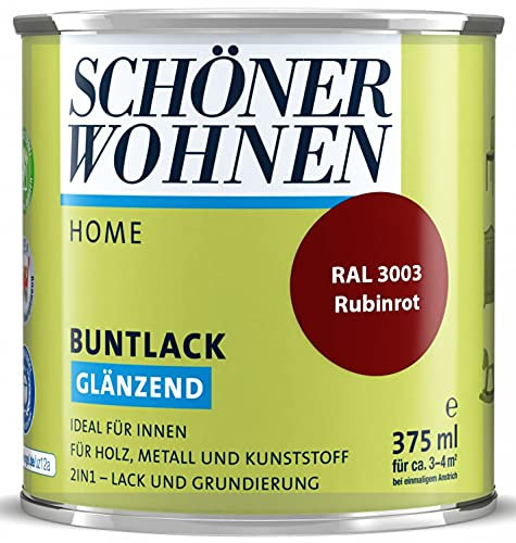 DurAcryl Buntlack Rubinrot 375 ml RAL 3003 Glänzend Schöner Wohnen