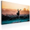 murando - Wandbilder XXL Hirsch 120x80 cm 1 tlg - Wand Deko Vlies Leinwand Bilder Groß Wanddeko Wohnzimmer Schlafzimmer Kunstdrucke - Natur Tier Landschaft g-B-0048-b-d