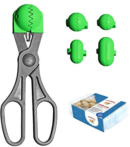 La Croquetera Pack- Utensilio Multiusos Color Verde - 4 moldes Intercambiables para masas + Pack 20 Bandejas conservación - 100% español : Patentado y Fabricado en España