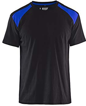 Blaklader 33791042 T-SHIRT, schwarz/kornblumenblau, grootte XS