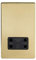 Soho Lighting Brushed Brass Gold Shaver Socket Dual Voltage 115/230v Black Insert Screwless - for Bathroom