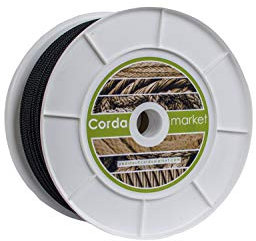Cordamarket Anti Incendios 9mm, Cuerda Unisex Adulto, Negro, 9mm A 50mts