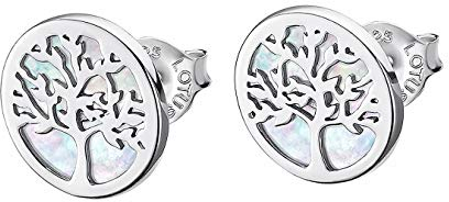 Lotus Silver SILBER Ohrstecker LP1821-4/1 Lebensbaum Kreis Ohrringe D2JLP1821-4-1 ein Geschenk zu Weihnachten, Geburtstag, Valentinstag für die Frau