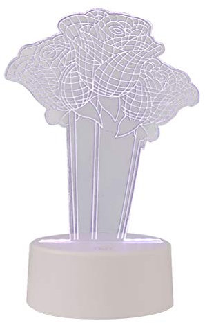 SOLUSTRE Dekorative Nachttischlampe Schreibtischlampen Led-nachtlicht Led Kinderzimmer Licht Bettlampe Heim Led-schreibtischlampe Wohnkultur Licht Kreative Nachtlampe Rose Geschenk 3D