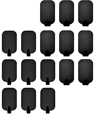 Skyzone Self Adhesive Hooks,16 Pieces Stainless Steel Stick On Hooks Wall Hanger for Kitchen Bathroom Office Closet,Home Storage Hooks for Hanging Clothes