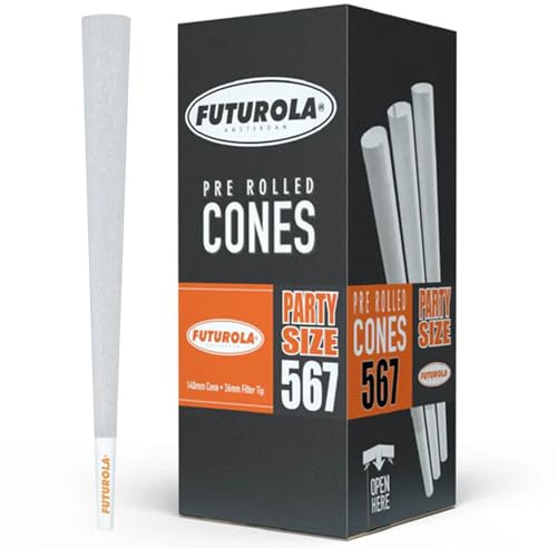 Futurola Bulk vorgerollte Kegel, Partygröße, Weiß, 567 Stück
