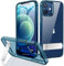 JETech Case for iPhone 12/12 Pro 6.1-Inch with Stand, Support Wireless Charging, Slim Shockproof Bumper Phone Cover, 3-Way Metal Kickstand (Navy)