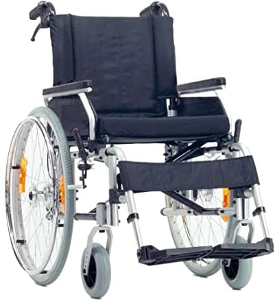 FabaCare Leichtgewichtrollstuhl mit Trommelbremse 2920 Moly Economy, faltbarer Rollstuhl, Faltrollstuhl, Reiserollstuhl mit Steckachsen, Sicherheitsreflektoren, Sitzbreite: 40 cm