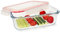 KOTARBAU® Recipiente de vidrio para comida, 1500 ml, Fiambrera de cristal con tapa, Bote rectangular, Tupper para almacenamiento de alimentos, Apto para microondas, horno, congelador
