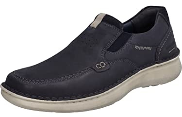 Josef Seibel Herren Slipper Alan 01,Weite K (Extra weit),Wechselfußbett,Slides,Schlupfschuhe,schluepfschuhe,Loafer,Indigo,46 EU