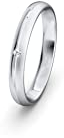 JC Trauringe Silber 925 Einzelring Ehering I Wedding Rings | Verlobungs-ring | Partnerring mit Gravur in edler Schatulle 1 Hochzeitsring Damenring mit einem Zirkonia Stein S063-DR