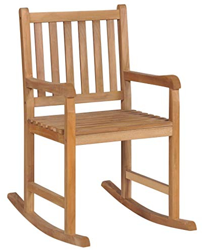 YUMENG Schaukelstuhl, Sessel Wohnzimmer, Schaukelsessel, Stillsessel, Schwingsessel, Tv Sessel, Ohrensessel, Relaxsessel, Rocking Chair, Massivholz Teak