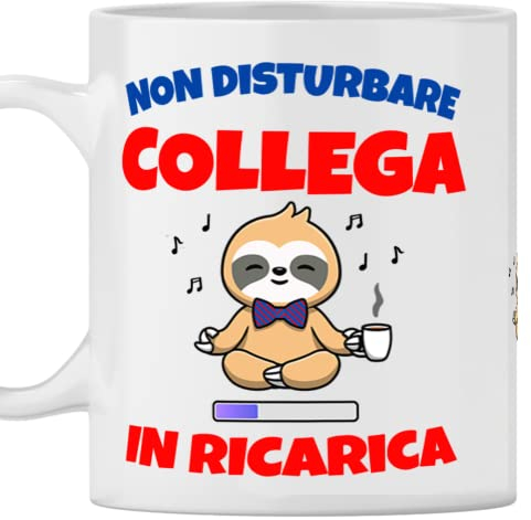 Tazza Collega uomo - Idea Regalo compleanno collega, Festa anniversario del collega, regalo di Natale - Collega in Ricarica