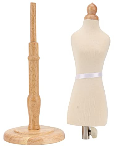 Deosdum Schneiderpuppe aus Holz Zum Nähen von Schneiderpuppen Mini-Mannequin-Modell mit Holzständer Kleidungskleider
