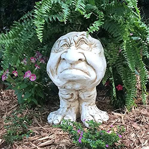 Mugglys Gesicht Statue Pflanzer, Kopf Blumentopf, Gesicht Pflanze Vase, Vintage Statue Blumentopf, Kaktus Plante Blumentopf, Mini Ornament, Indoor Outdoor Balkon Deko Gartendeko (B)