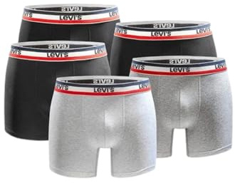LEVIS 5er Pack Men Logo Boxer Brief ORG - Black - Gr. S