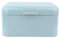 Metall Brotkasten Platzsparende Aufbewahrungsbox Einfarbig Retro Brotkasten Große Kapazität Für Küche Vorratsbehälter Platzsparend 30,5 x 18 x 16 cm(blau)