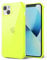 Svanove for iPhone 13 Mini Case Clear, Neon Bright Vibrant Color, Transparent Jelly Protective Silicone Phone Case Design for Women Girly Cute, Thin Slim Fit Soft Flexible TPU Bumper, Neon Yellow