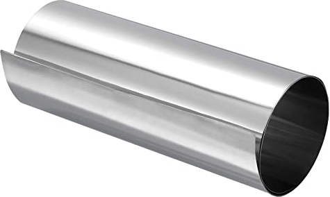 sourcing map Lámina de Acero Inoxidable 304, Rollo Hoja Tira de Placa Fina 0,1x150x1000mm para Artesanías, Equipo Electronico, Tono Plateado