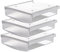 TUKA 3X 3,5L Unterschreibtisch-Schubladen 24x21x8cm, Selbstklebende Schubladen, Versteckte Unterbauschublade Aufbewahrungsbox unter Schreibtisch, Utensilien Stiftebox Matte Transparent 3er TKD8606