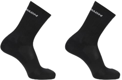 Salomon LC2083800 Evasion Crew 2-Pack Unisex Socken, schwarzes, 45-47